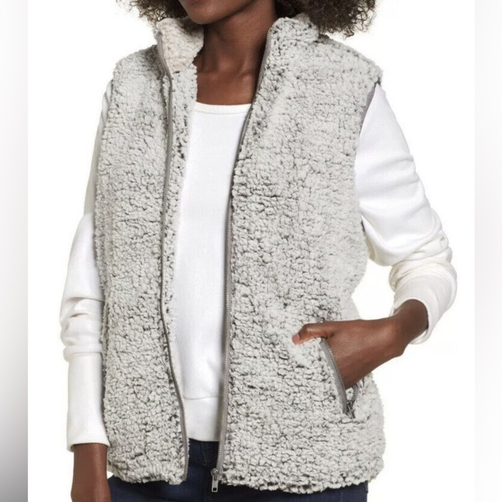 Thread and Supply Grey Sherpa Vest